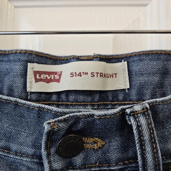 Vintage Levi's 514 Straight Dark Wash Denim Pants Jeans Size (27 x 29) 14REG - Picture 9 of 10